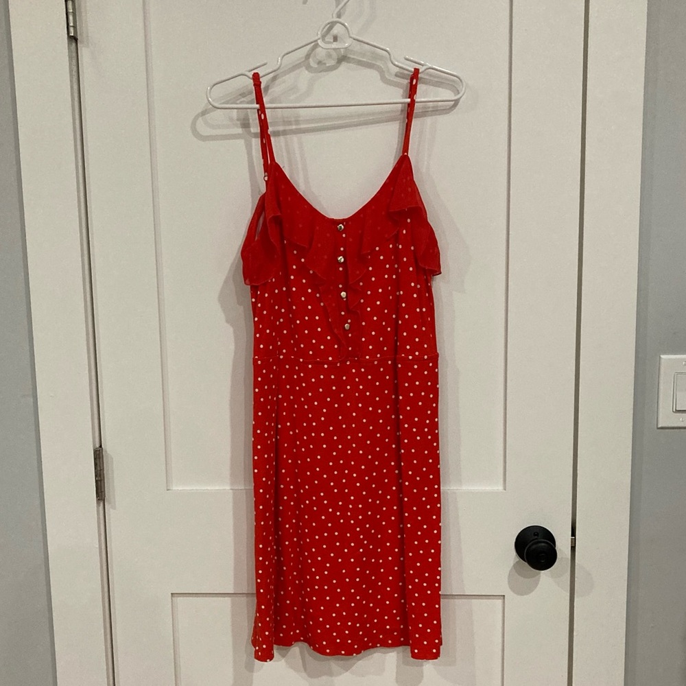 Large ELLE Red Polkdot Dress